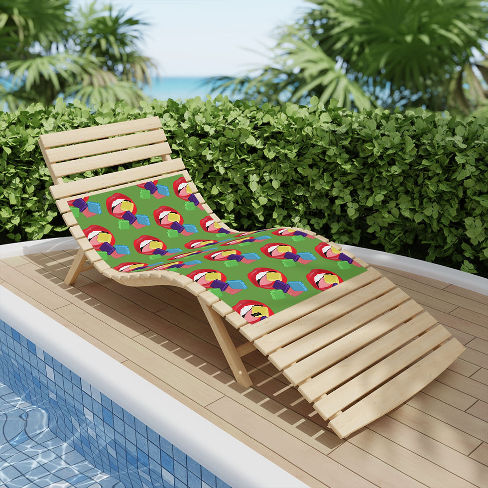 Thumbnail: Colorful Taffy  Candy - Beach Towels, Vibrant Green - Towels, Beach Lovers