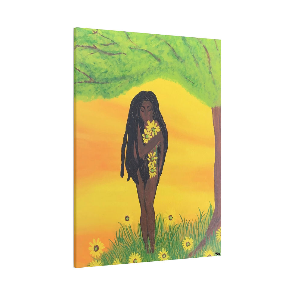 Thumbnail: Blossoming Beauty Design- Canvas Wall Art, Home Decor,Black