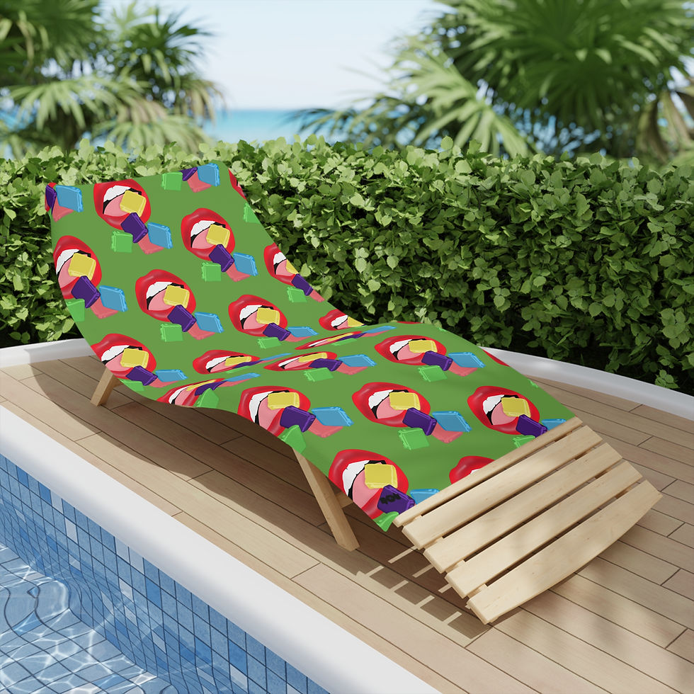 Thumbnail: Colorful Taffy  Candy - Beach Towels, Vibrant Green - Towels, Beach Lovers