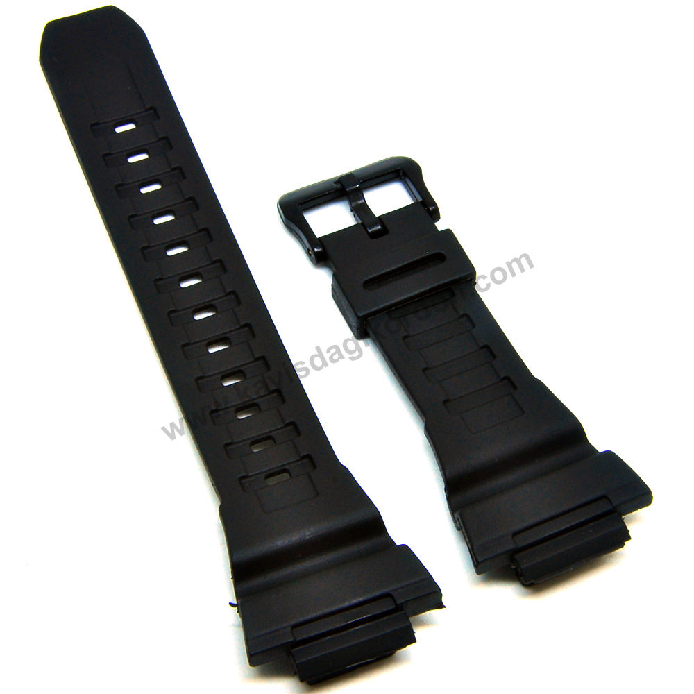 Casio TRT-110H , STL-S100H , STL-S110H uyumlu Siyah Kauçuk Saat Kordonu Kayışı