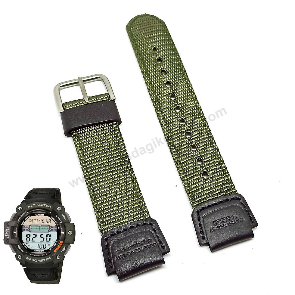 Casio SGW-300HB-3AV Outgear uyumlu Yeşil Naylon Hasır Örgü Yedek Saat Kordonu Kayışı Kemeri