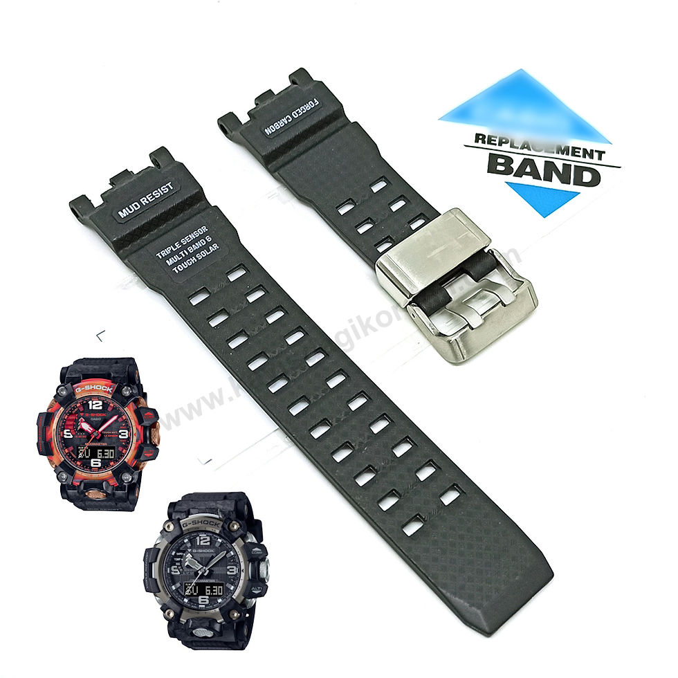 Küçük resim: Casio G-Shock GWG-2000 , GWG-2040FR MudMaster uyumlu Siyah Kauçuk/Silikon Yedek Saat Kayışı Kordonu Kemeri