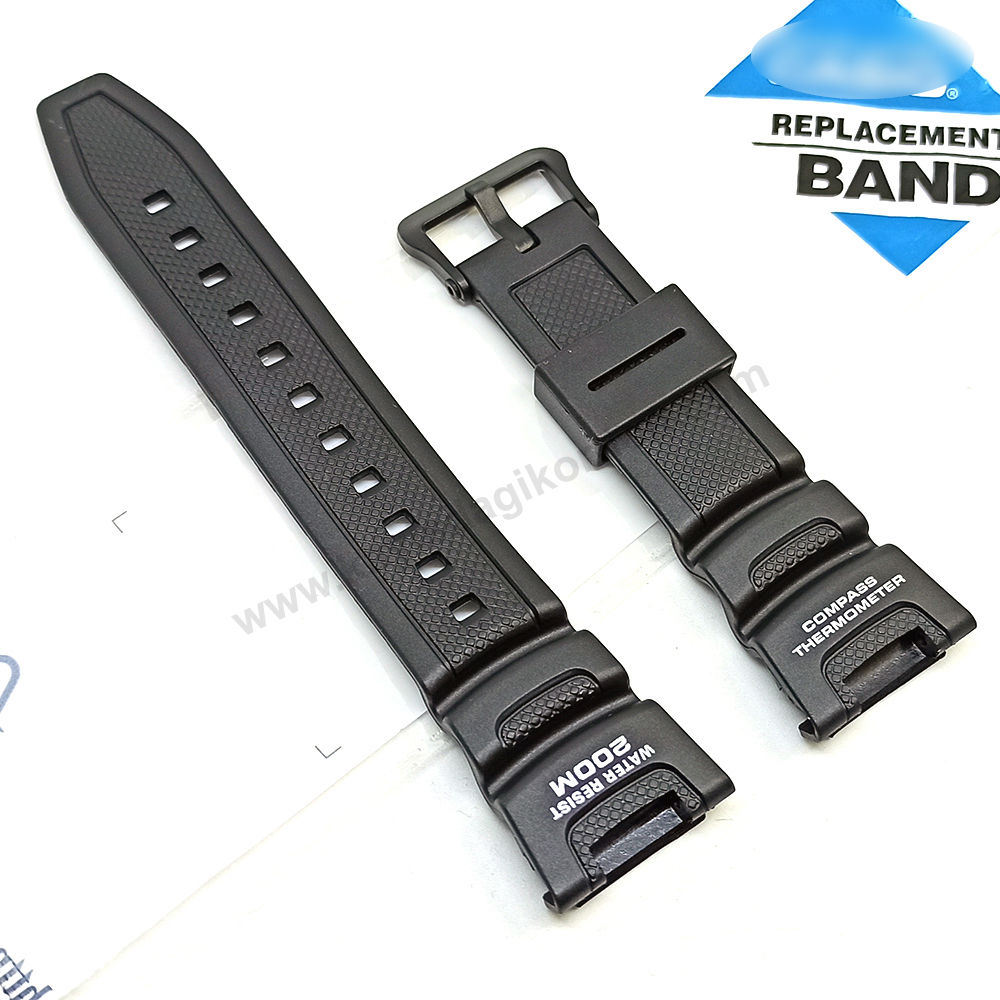 Casio Outgear SGW-100 uyumlu Siyah Kauçuk Saat Kordon