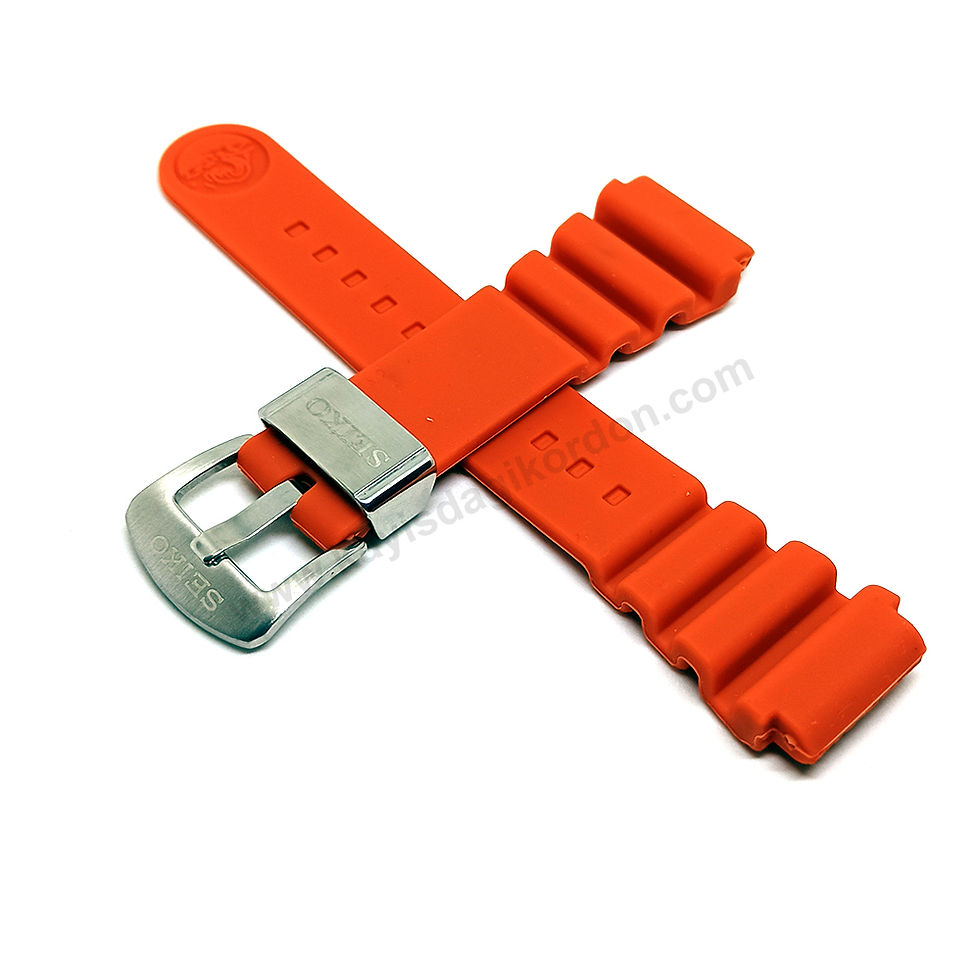 Küçük resim: Seiko Prospex Sea 4R36-11L0 - SRPH35K1 uyuml Turuncu Silikon Saat Kordonu Kayışı