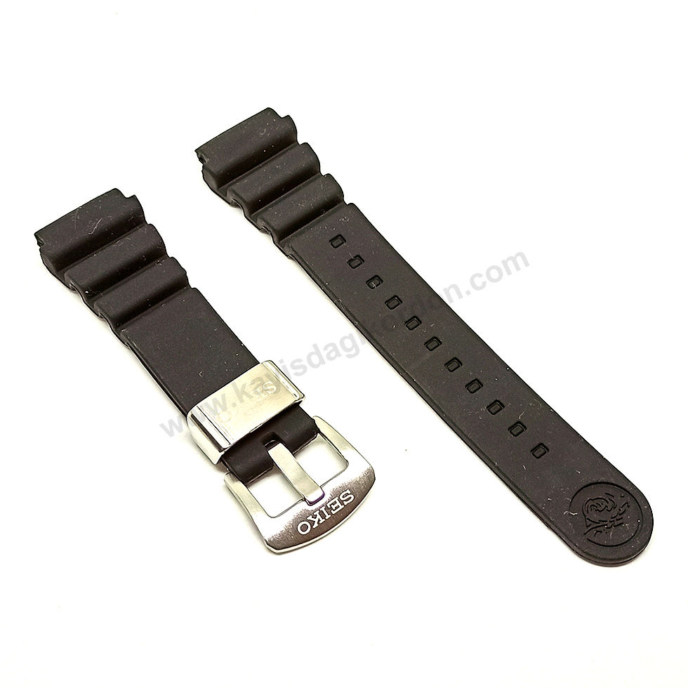Küçük resim: Seiko Prospex Sea 4R36-05L0 - SRPA47J1 uyumlu Siyah Silikon Saat Kordon Kayışı