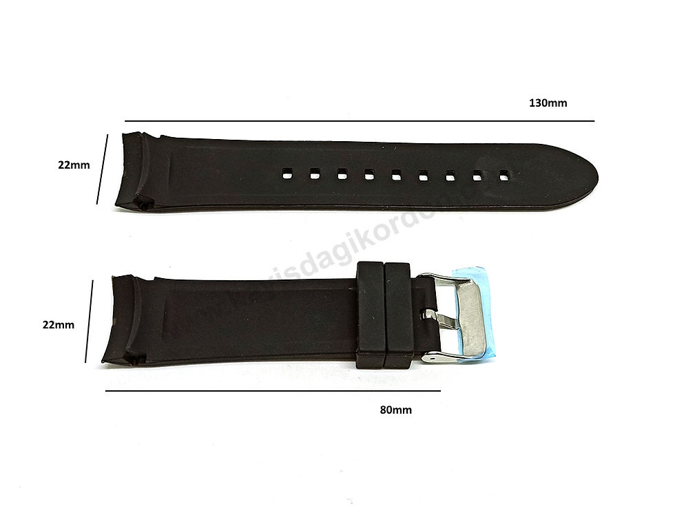 Küçük resim: Lorus RH065X , RP633BX9 , VD75-X047 uyumlu Siyah Silikon Saat Kordonu Kayisi