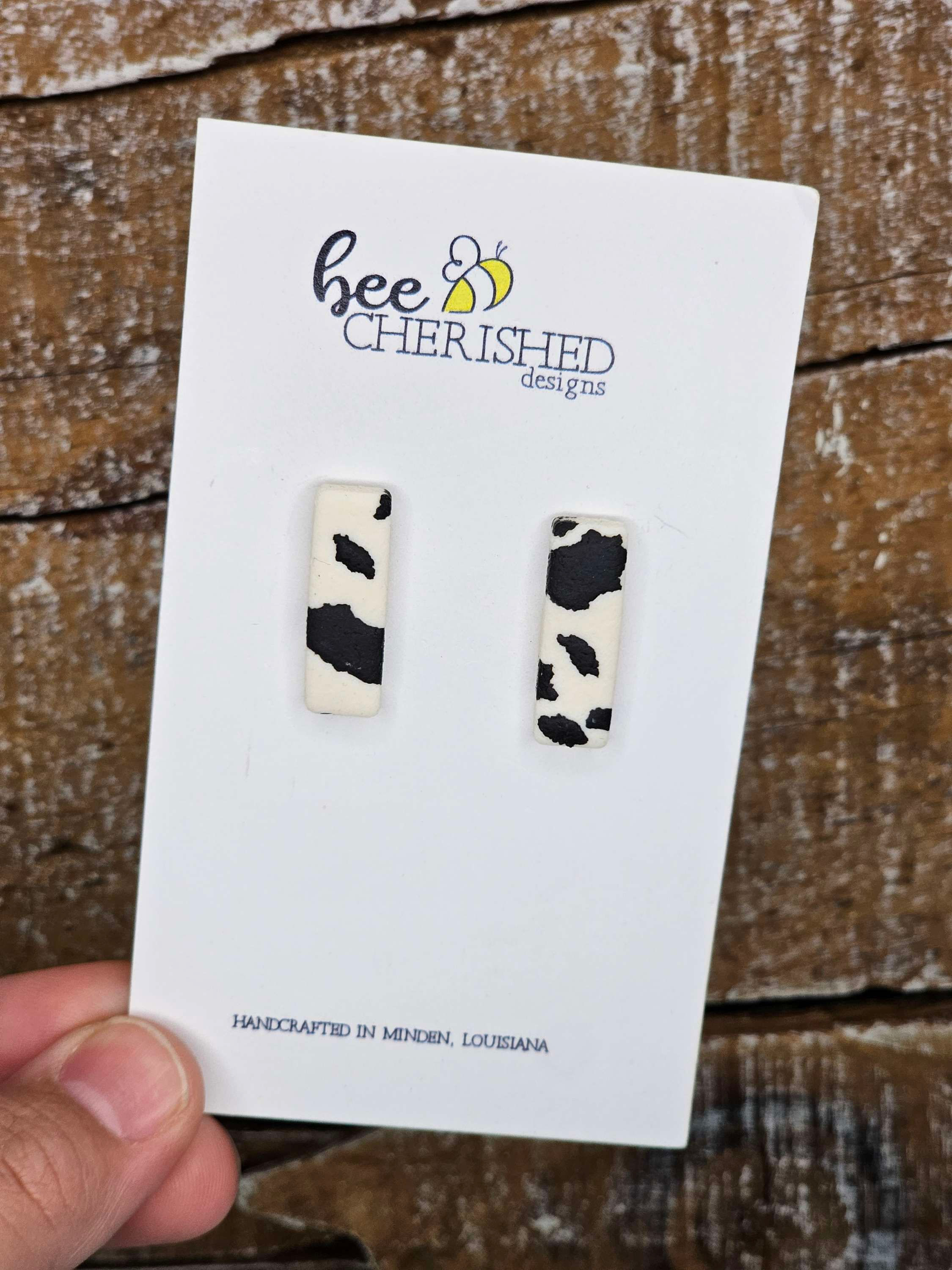 COWGIRL ERA Cowprint Bar Studs