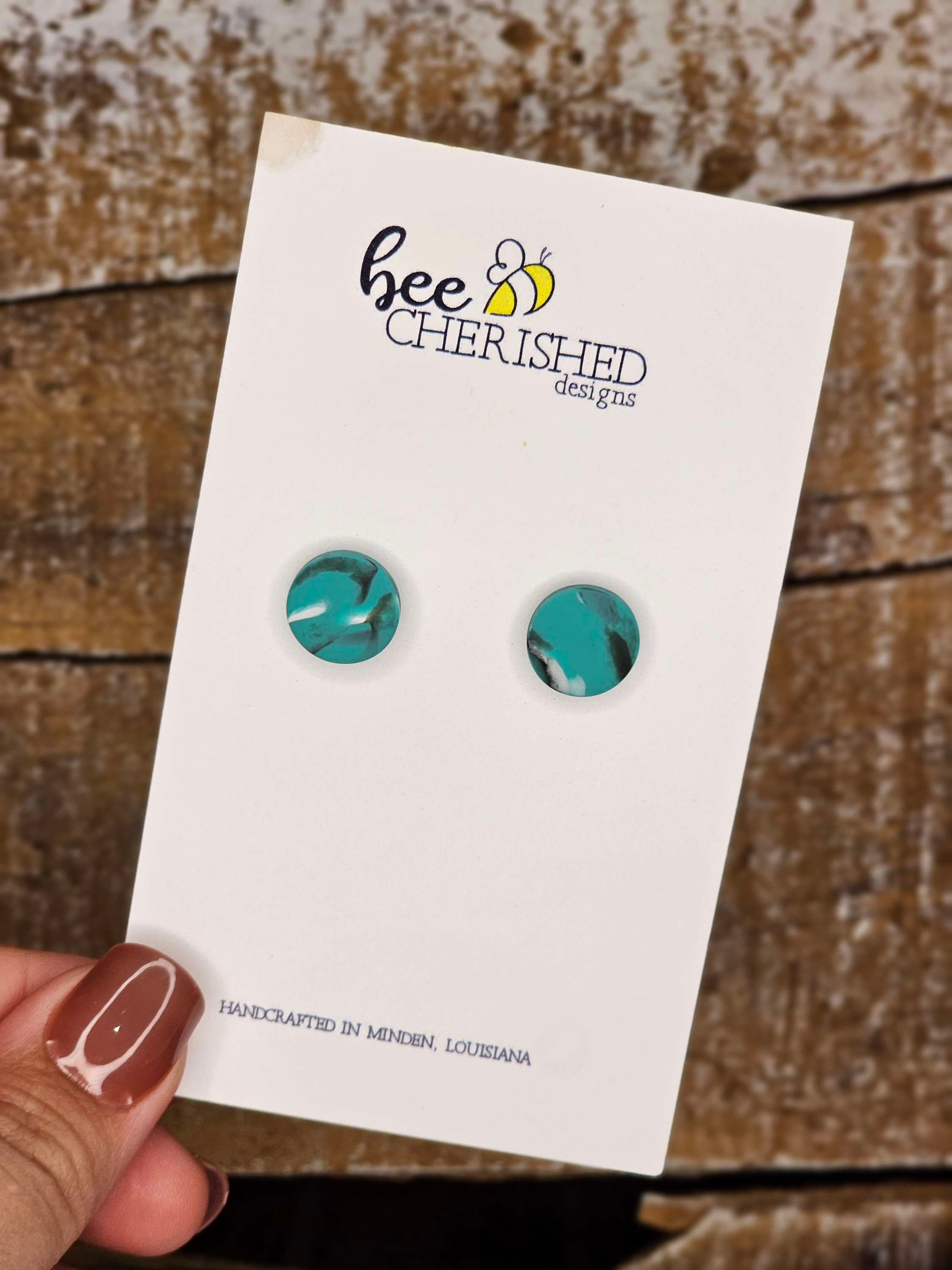 FEELIN' THE BLUES Marble Small Studs