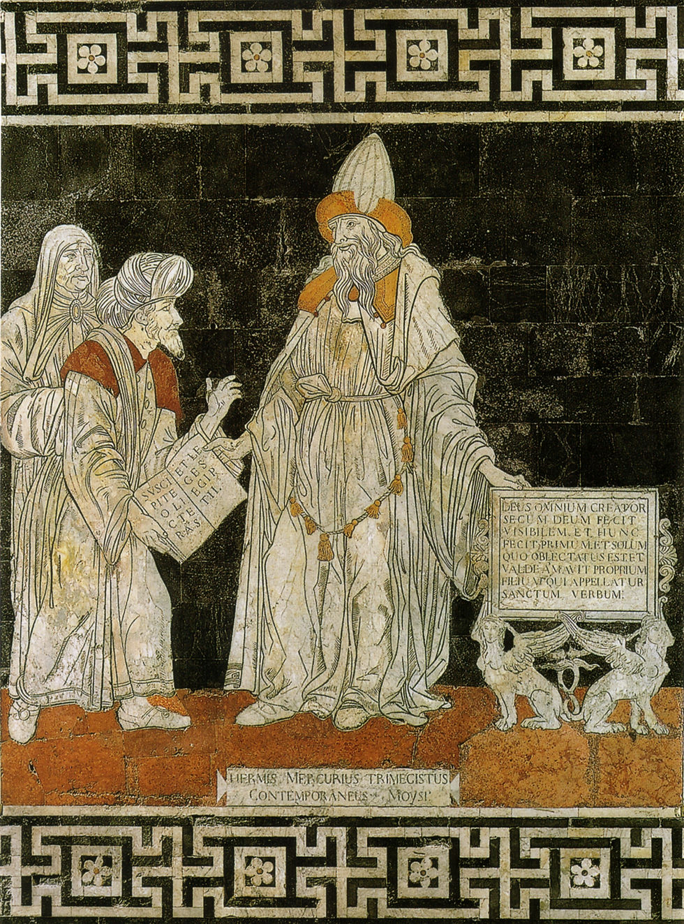 Raffigurazione di Ermete Trismegisto nel pavimento del Duomo di Siena