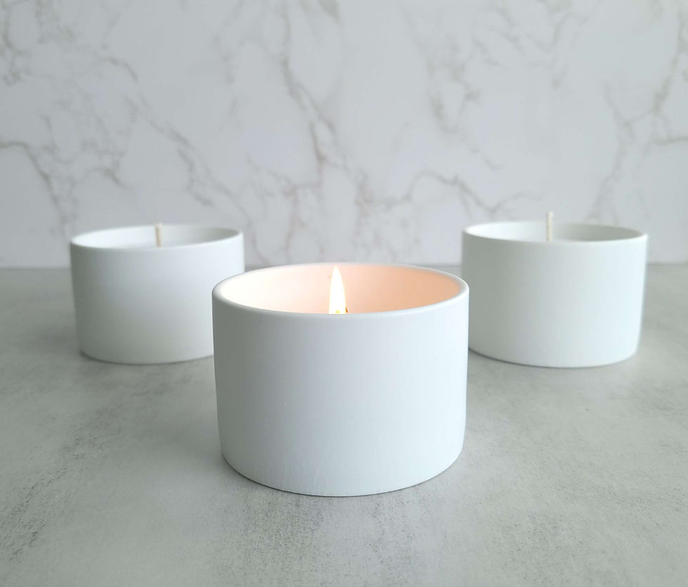 Thumbnail: Ceramic Candle White Matte 5 oz