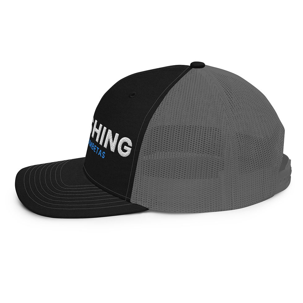 Miniatura: Boné Trucker Snapback Cinza/Preto - De Lado