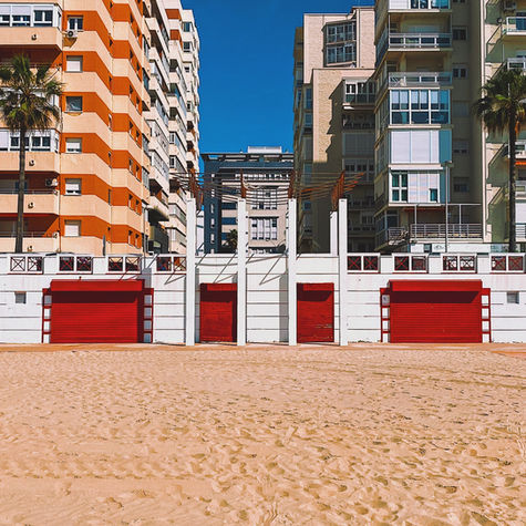 Playa de la Victoria Huts in Cádiz, Spain