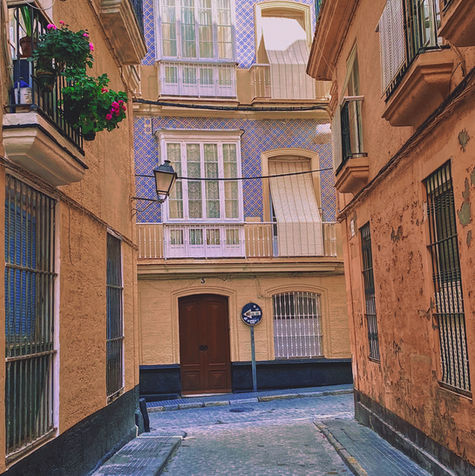 Cádiz Street in Spain
