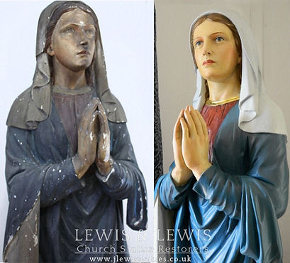 Rood screen Mary statue