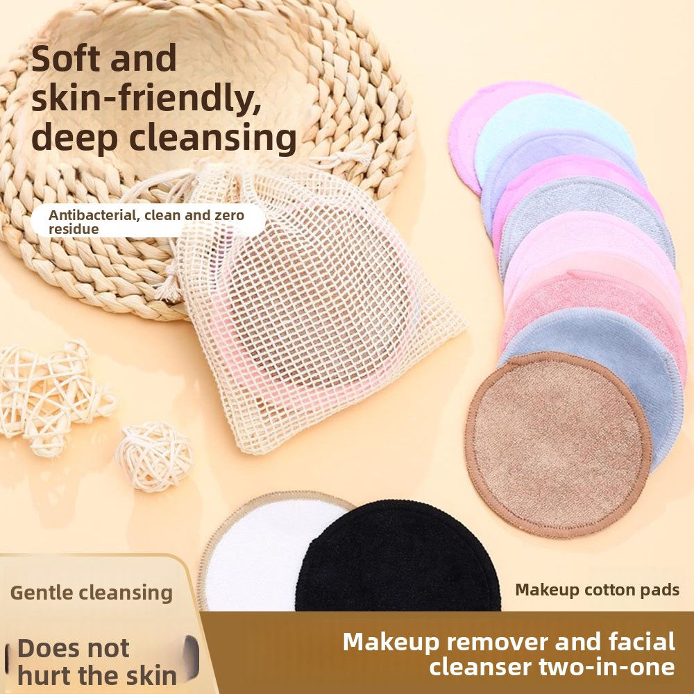 Reusable bamboo makeup remover pad