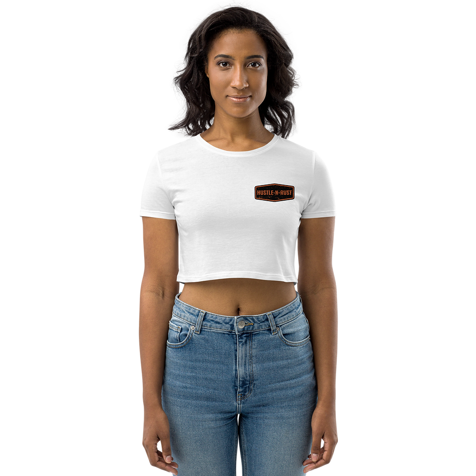Thumbnail: Hustle-N-Rust / Organic Crop Top Orange/Black
