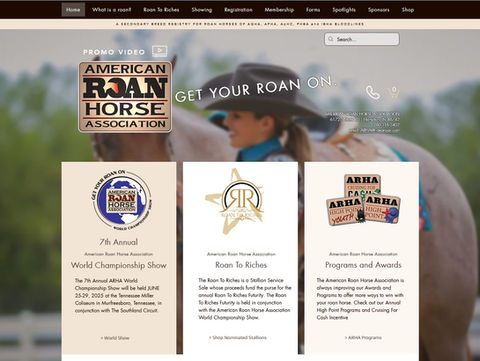 American Roan Horse Association, created by Stoney's Web Design