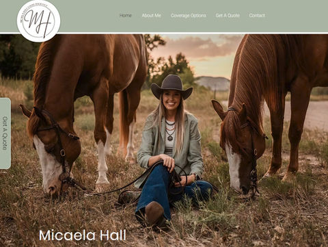Michaela Hall Equine Insurance, created by Stoney's Web Design