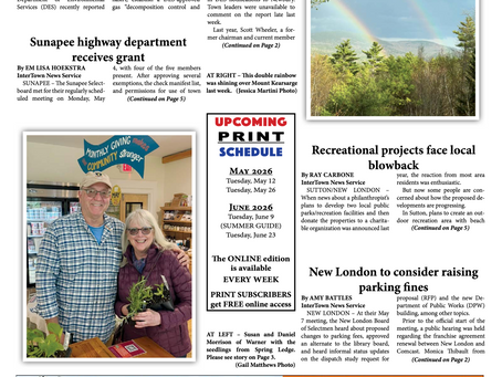 The May 12, 2026 edition of the InterTown Record is now available online!