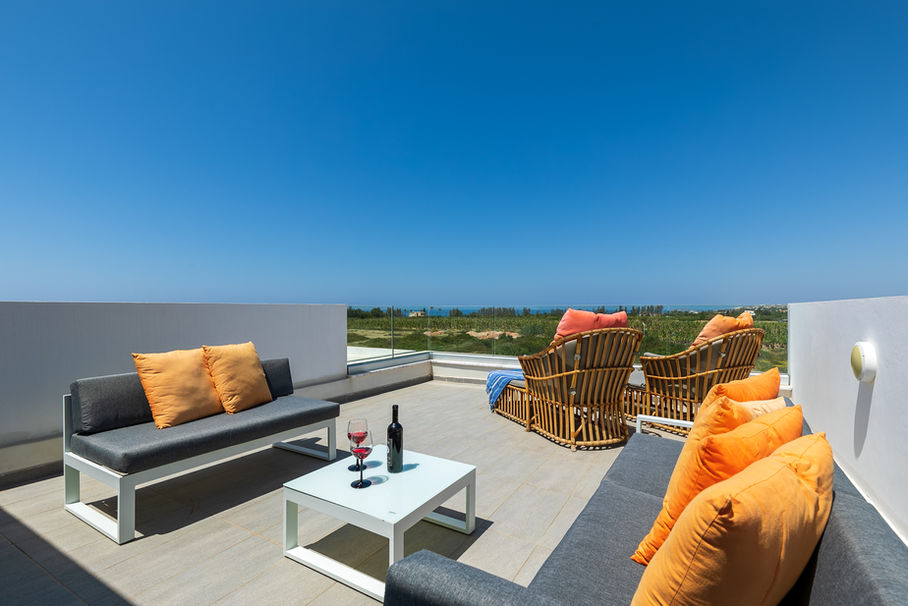 Villa Coral Beach Sea Point Villas Coral Bay Cyprus roof top terrace