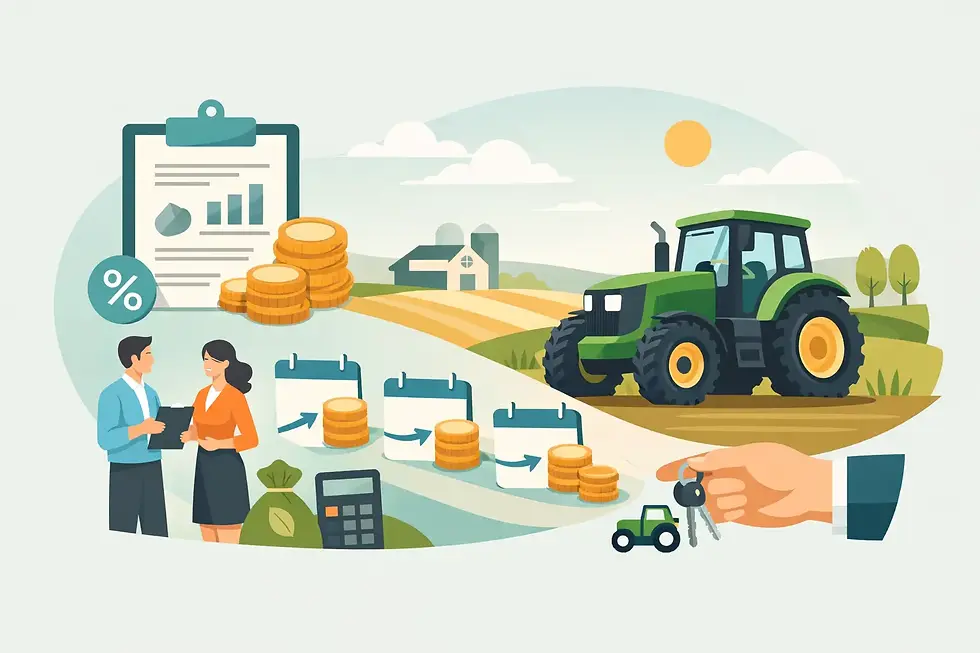Exemplu de finanțare tractor în rate, simplu