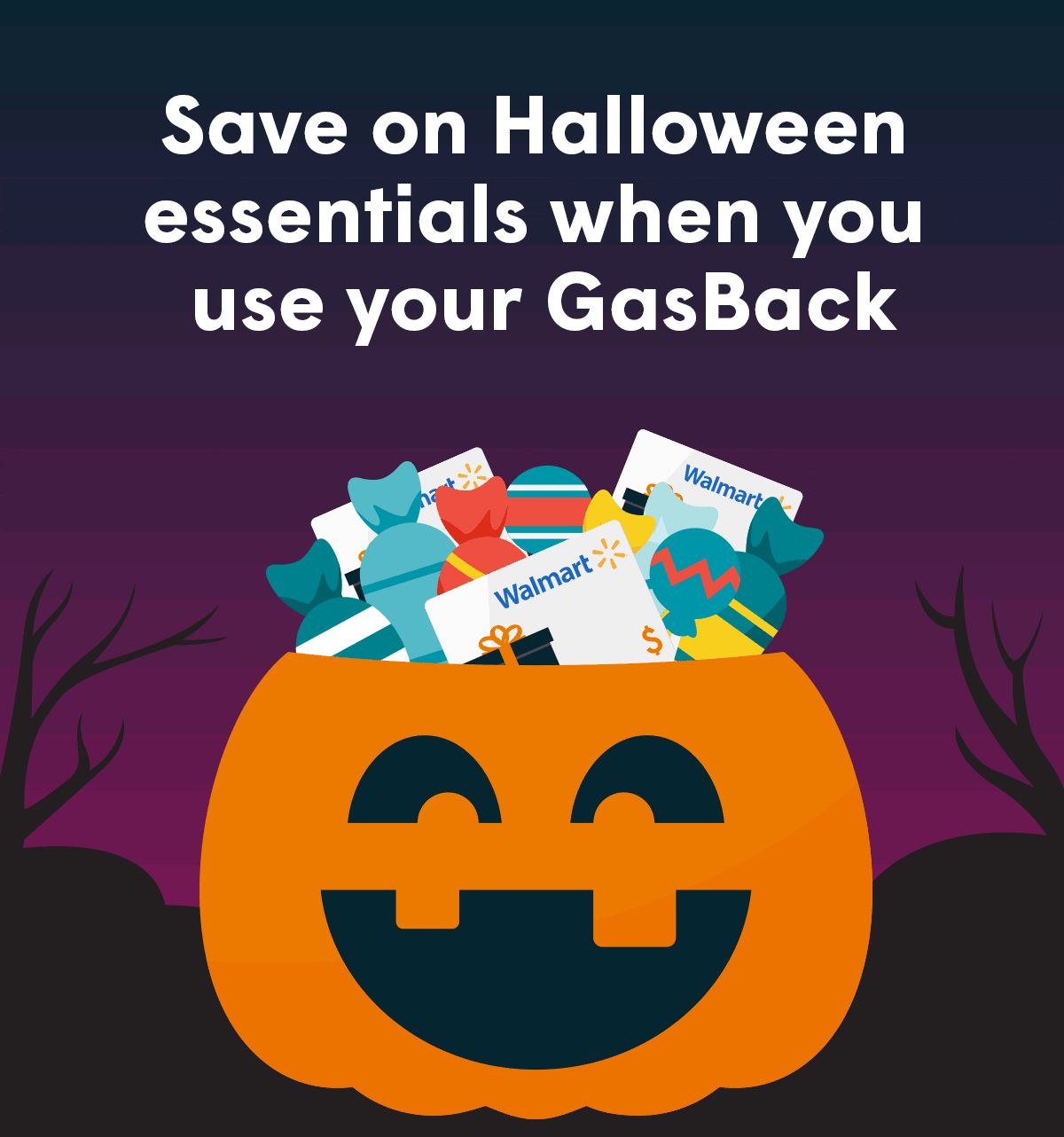gasbuddyhalloweenpromo2023 ani gift walmart.gif