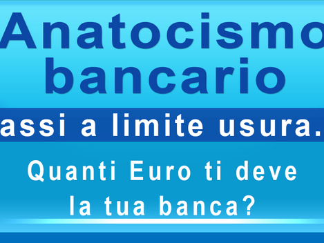Anatocismo illegittimo sui conti correnti