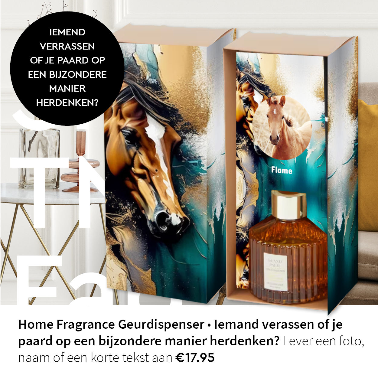 Home Fragrance Geurdispenser Painting Horse met eigen label