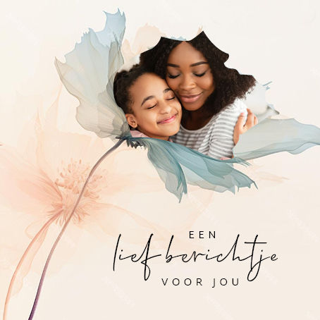Gepersonaliseerde wenskaart - Flowers in the wind