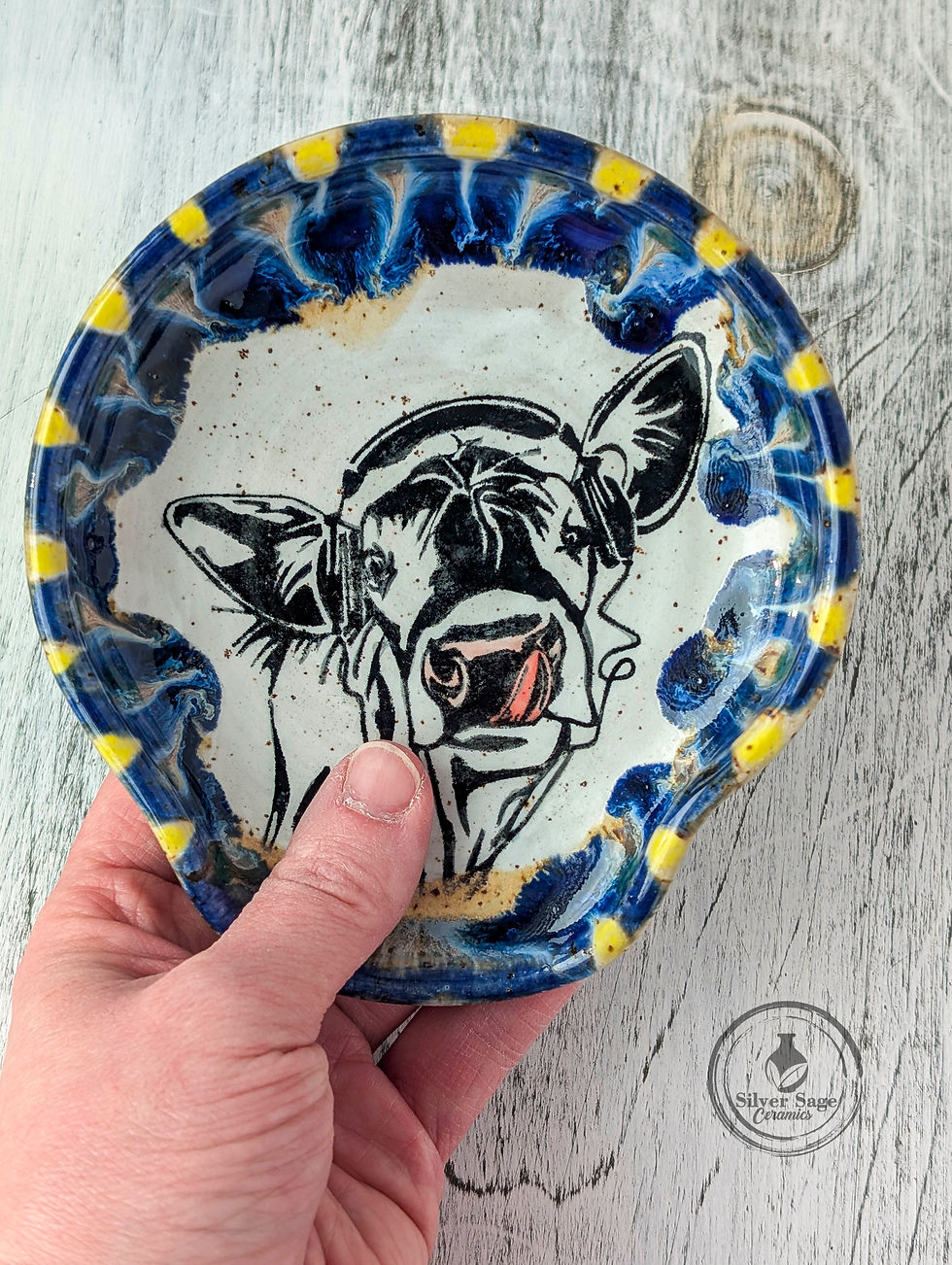 Thumbnail: cute-cow-spoon-rest-stoneware
