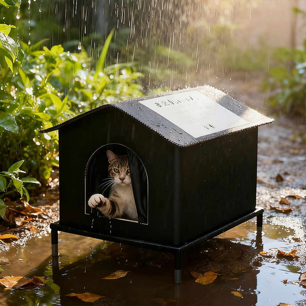 Miniatura: ﻿Cat House for Outside or Indoor Coldproof and Insulated Designs for Strays Ca