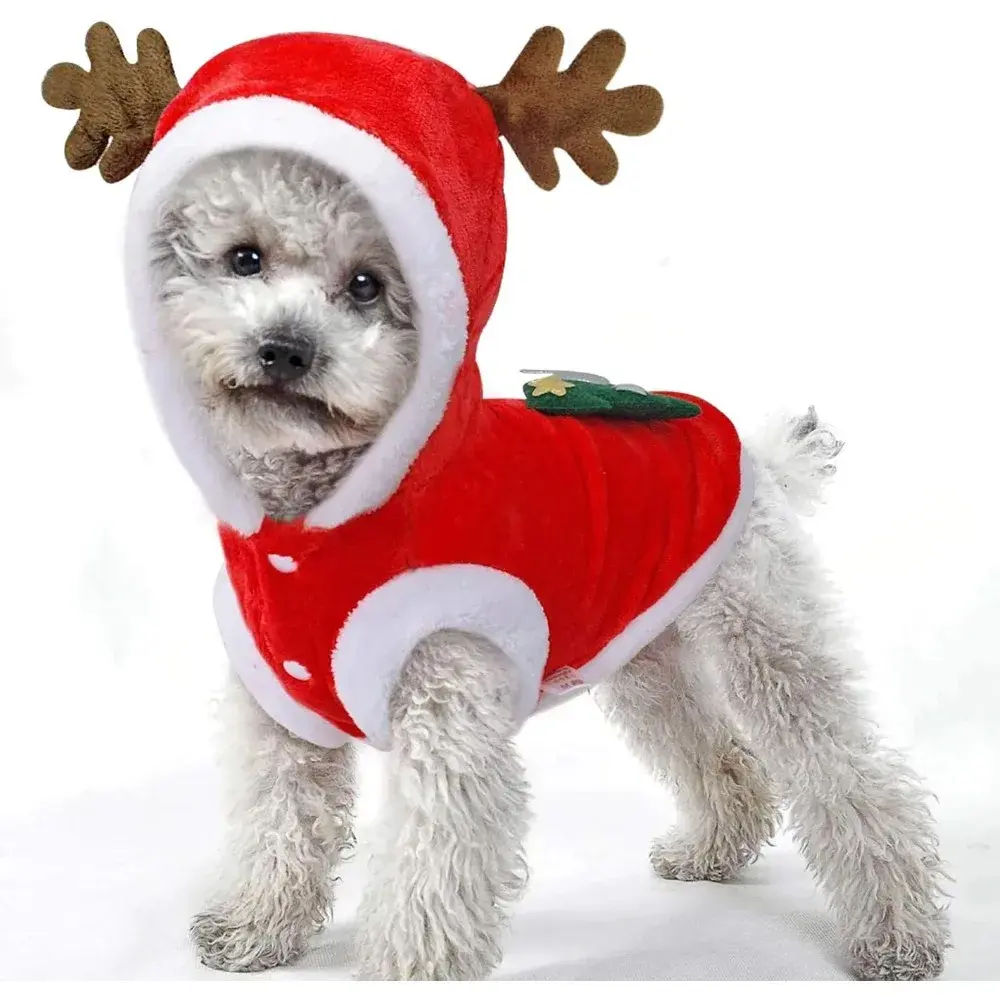 Pet Dog Clothes Autumn Keeps Warm in Winter Flannel Festive Clothes Dog Cat Deer