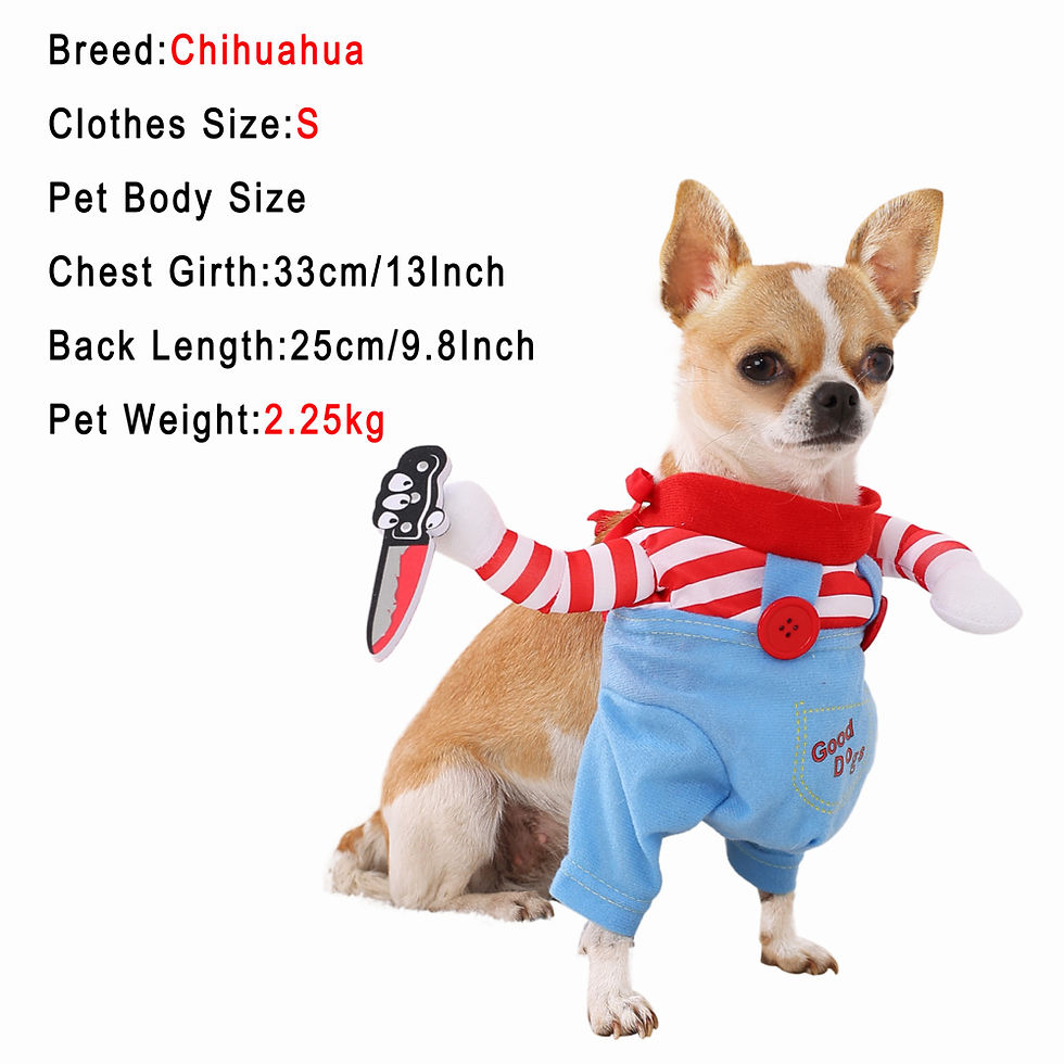 Miniatura: Dog Clothes For Small Medium Dogs Cats Christmas Funny Puppy Dressed Up Cosplay 