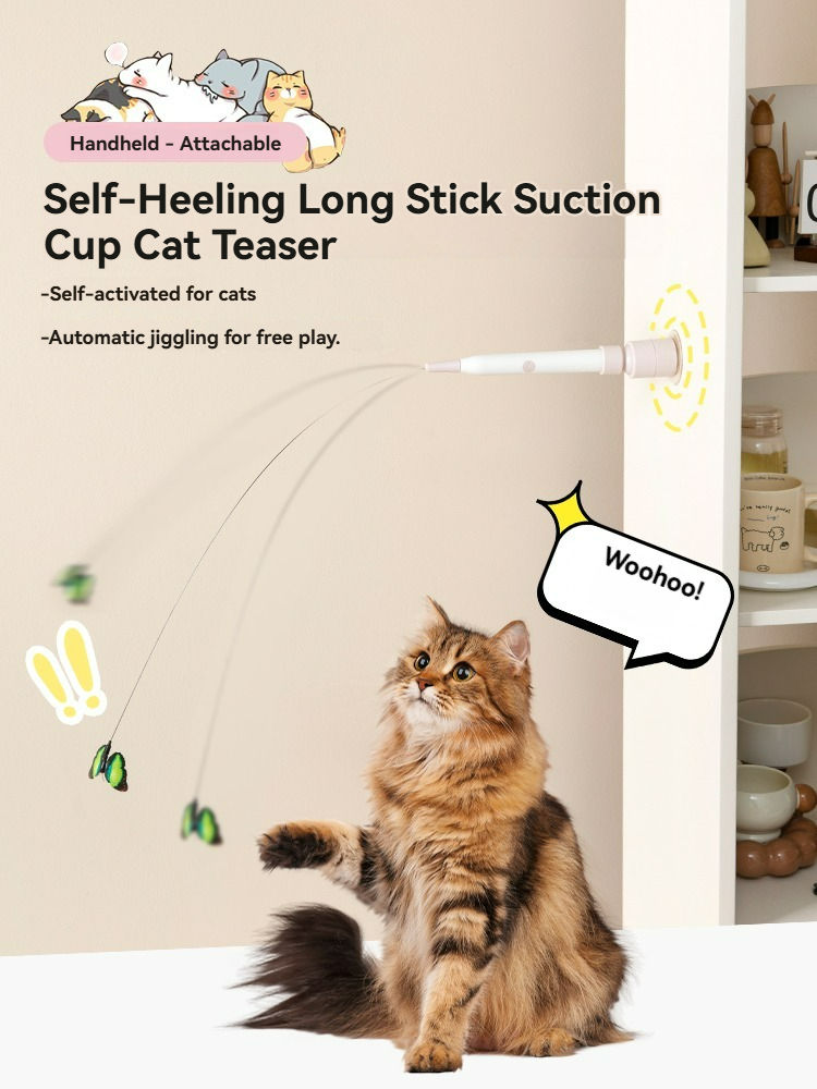 Cat electric toy self-hilarity relieves boredom, automatic cat teasing, adsorpab