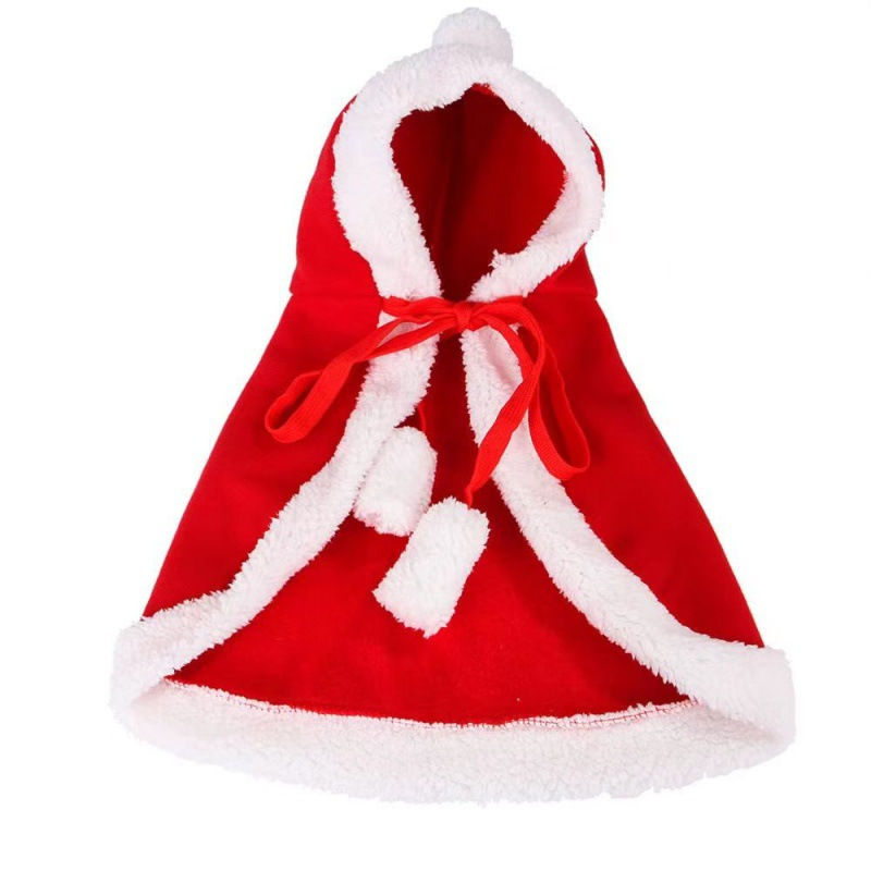 Cat Costume Santa Cosplay Funny Transformed Cat/Dog Pet Christmas Cape Dress Up