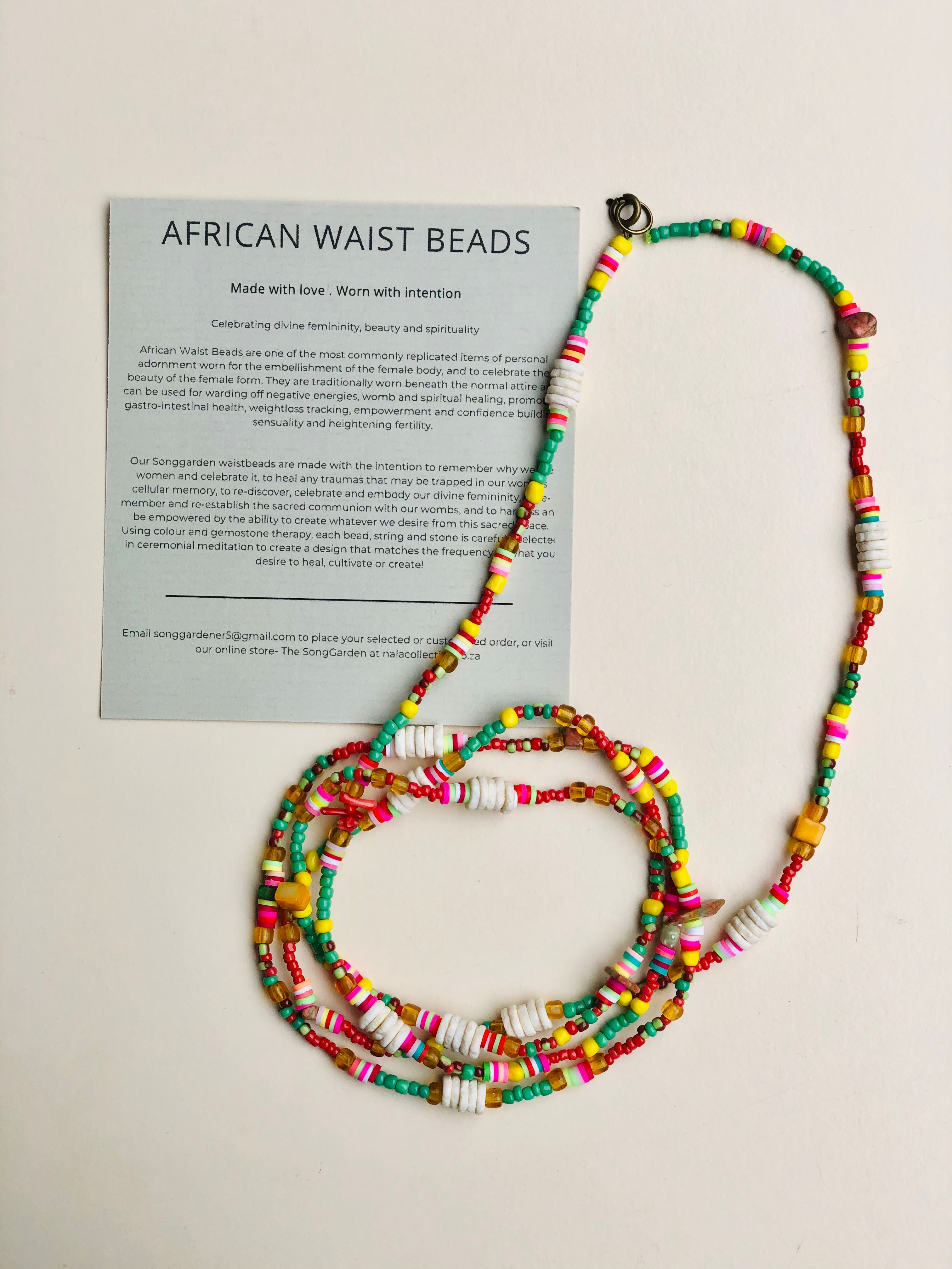 "CUSTOM ORDER - SINGLE STRING" - Wombdance Waist beads