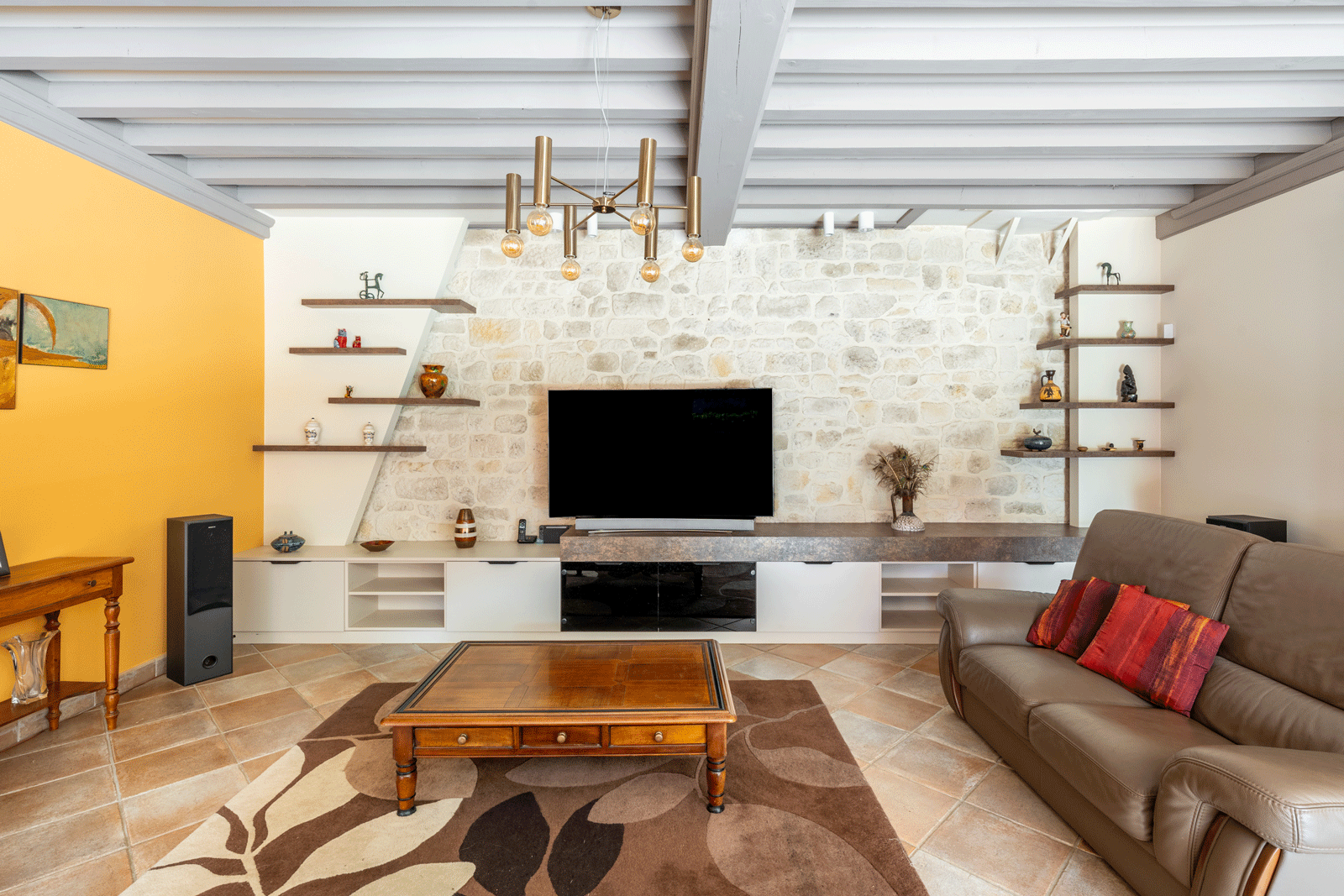 meuble TV eclairage leds