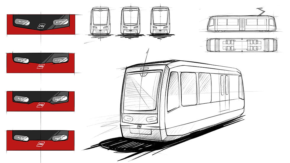 Bergbahn RUMBA Rheineck Walzenhausen Design Sketches Development Exterior Innova Design Te