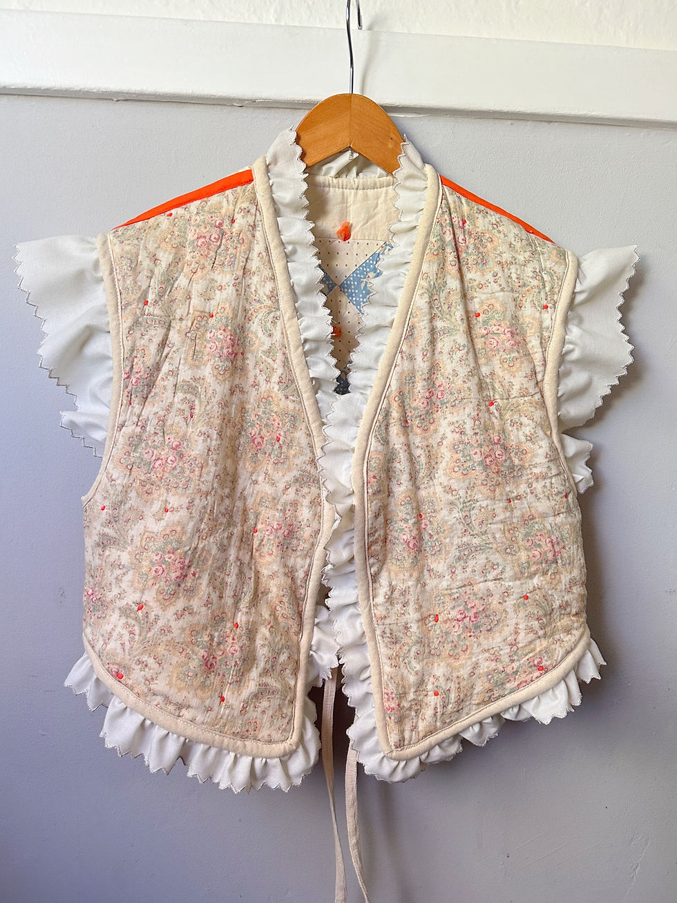 Thumbnail: SIZE XS-SMALL : The"Reeva" Vest (Reversible Ruffle Vest) Pattern