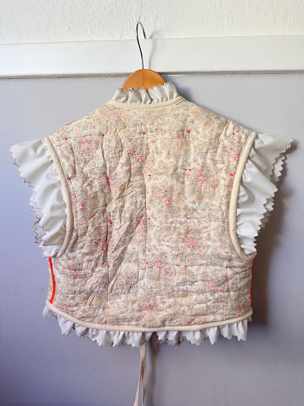 Thumbnail: SIZE XS-SMALL : The"Reeva" Vest (Reversible Ruffle Vest) Pattern