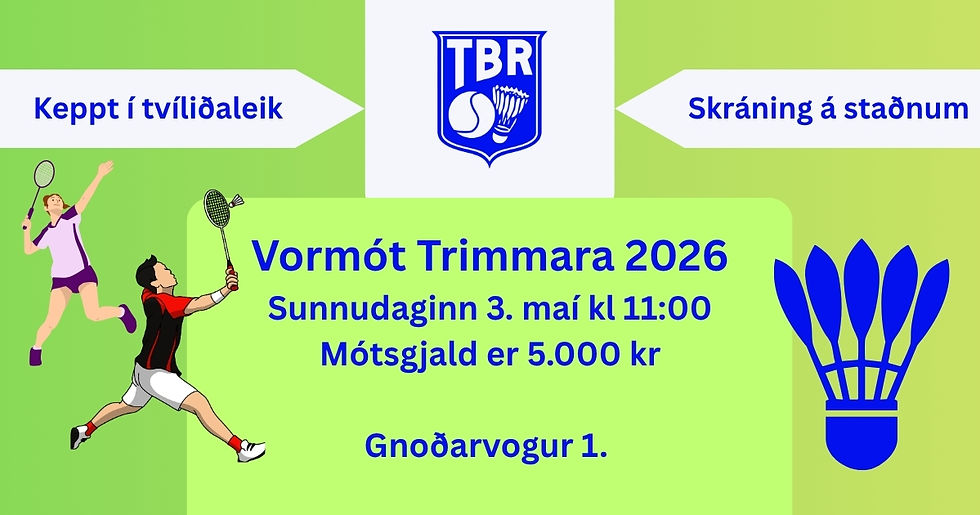 Vormót Trimmara 2026 - 3. maí kl 11:00