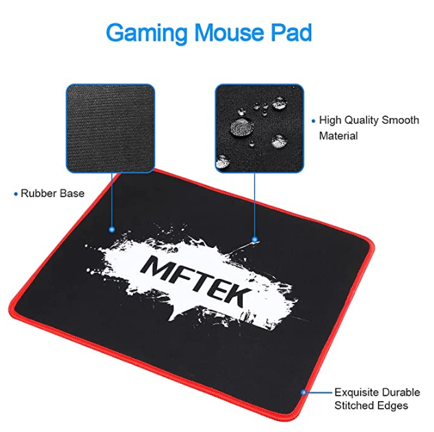 Thumbnail: Gaming Keyboard and Mouse Combo with Headset, MFTEK Crack Backlit 3 Colors Keybo