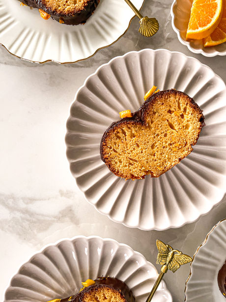 Whole Orange Cake with Chocolate Ganache Glaze