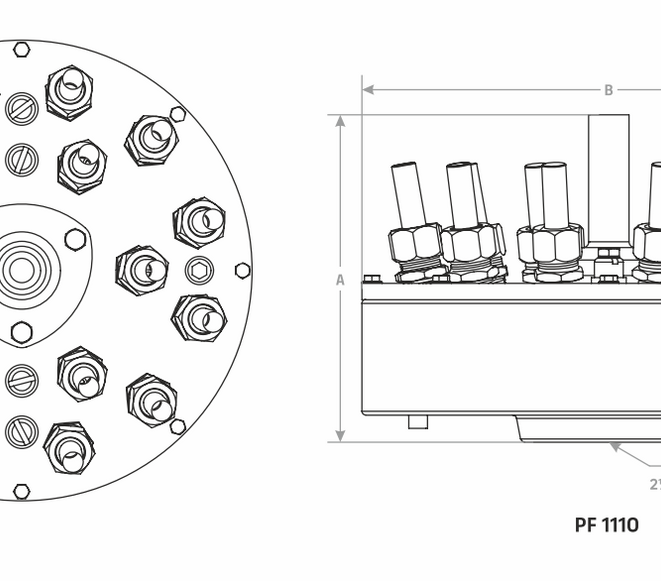 Thumbnail: HEIGHT & DIA ADJUSTABLE FOUNTAIN JET PF 1100 SERIES MULTI JET NOZZLE