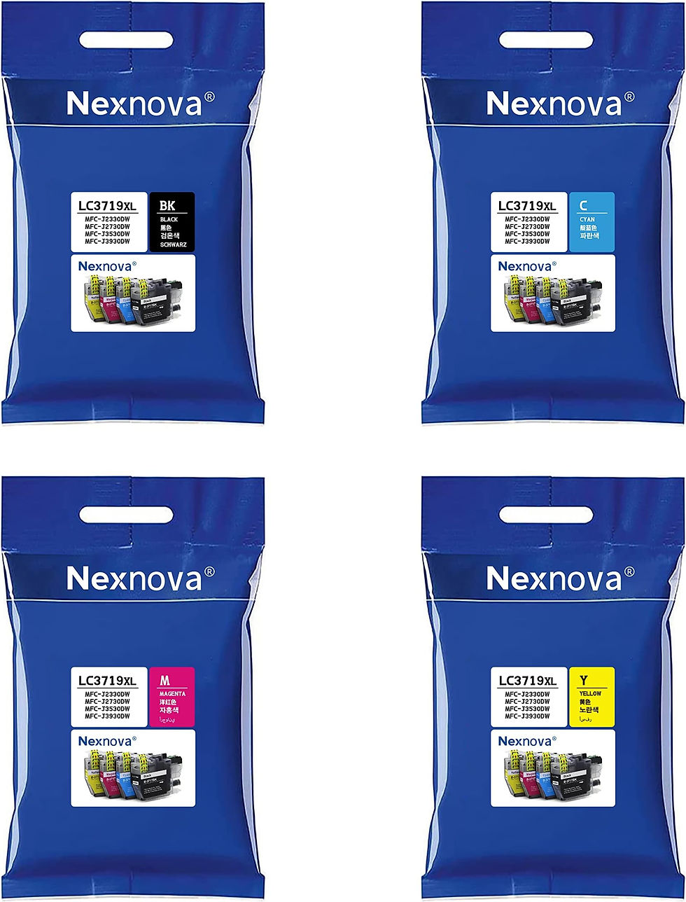 NexNova Brother LC3719XL Compatible 4-Pack
