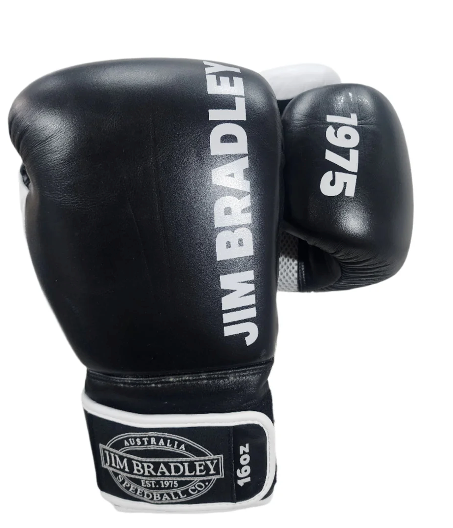 Miniatura: JB Leather Boxing Gloves - Blk/Wt