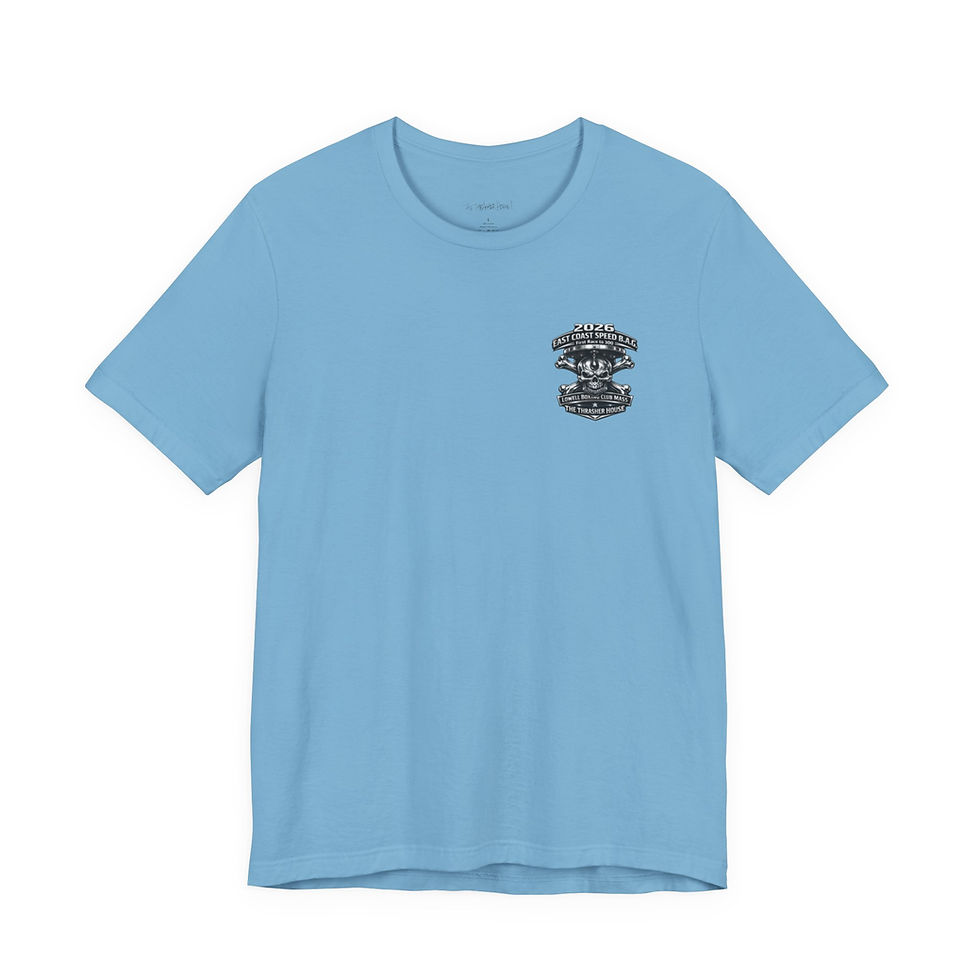 Miniatúra: Unisex Jersey Tee, FRONT ONLY Skull logo