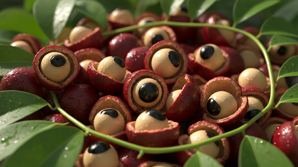 Close-up de grãos de guaraná de alta qualidade