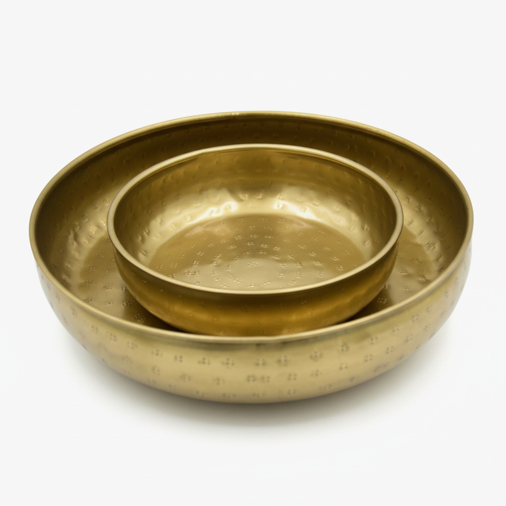 Aurielle Hammered Gold Bowl Set