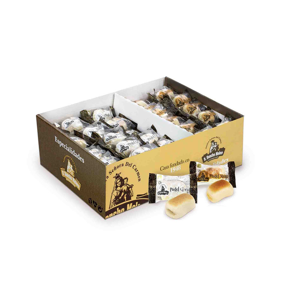 Caja granel de Pastel Gloria y Pastel Yema de 4 Kg.